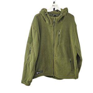 Baerskin Mens Tactical Hoodie, Green, Durable, Outdoor, Gorpcore, Hiking, 2XL